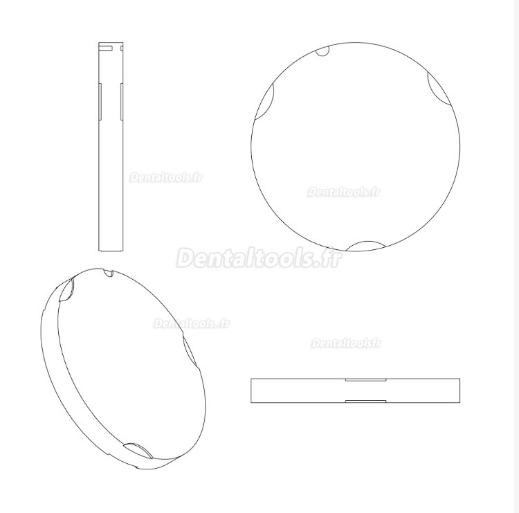 Bloc de zircone de laboratoire dentaire ST/HT de 95 mm compatible avec système Zirkon Zahn